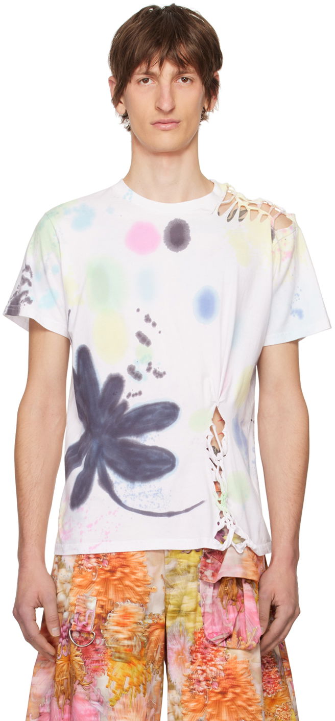 T-shirt Collina Strada Collina Strada Nash Graphic Print T-Shirt Hvid | XX3383, 0