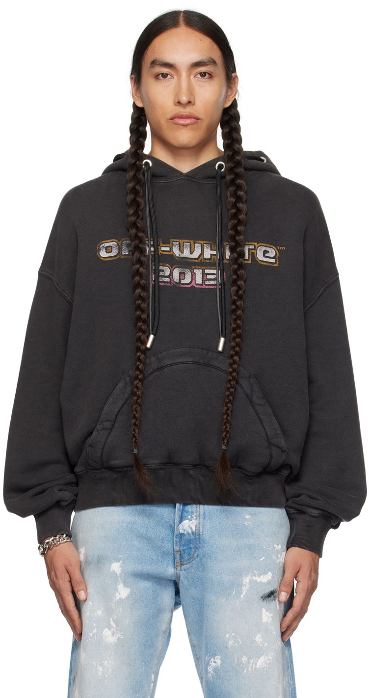 Sweatshirt Off-White Black Digit Bacchus Hoodie Sort | OMBB119F23FLE0051084