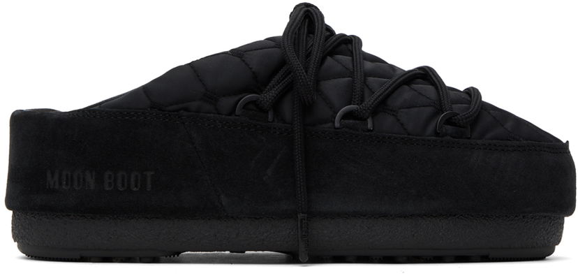 Tøj Moon Boot Black Quilted Mules Sort | 14602600