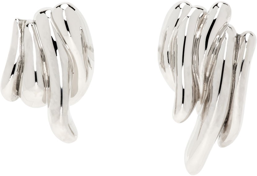 Øreringe Jil Sander Silver Mismatched Earrings Metalisk | J12VG0205_P6959