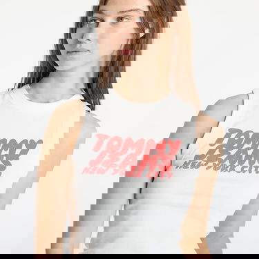 Tanktop Tommy Hilfiger Tommy Jeans Women's Slim Fit Bubble Graphic Tank Top Hvid | DW0DW21339 YBL, 1