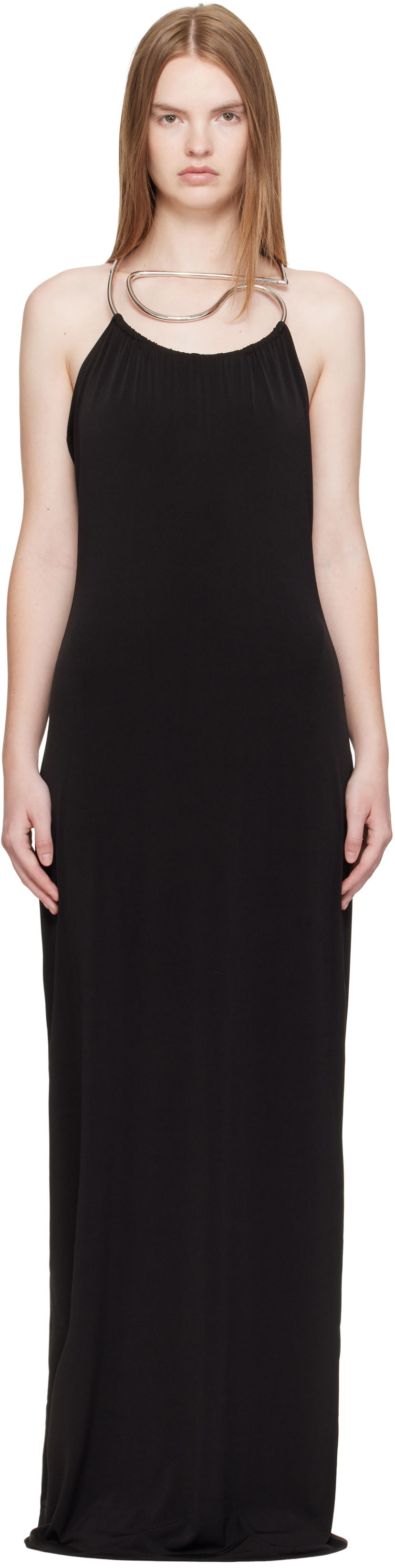 Kjole Coperni Coperni Necklace Maxi Dress Sort | COPR207F5022
