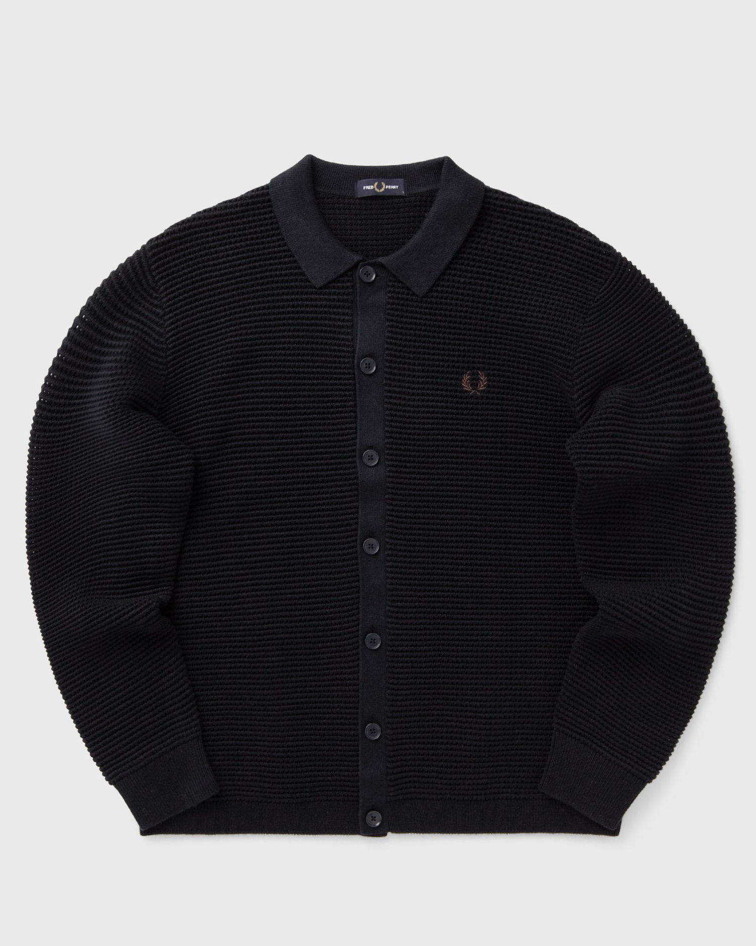 Sweater Fred Perry Pointelle Button-Through Cardigan Mørkeblå | K8566-608, 0