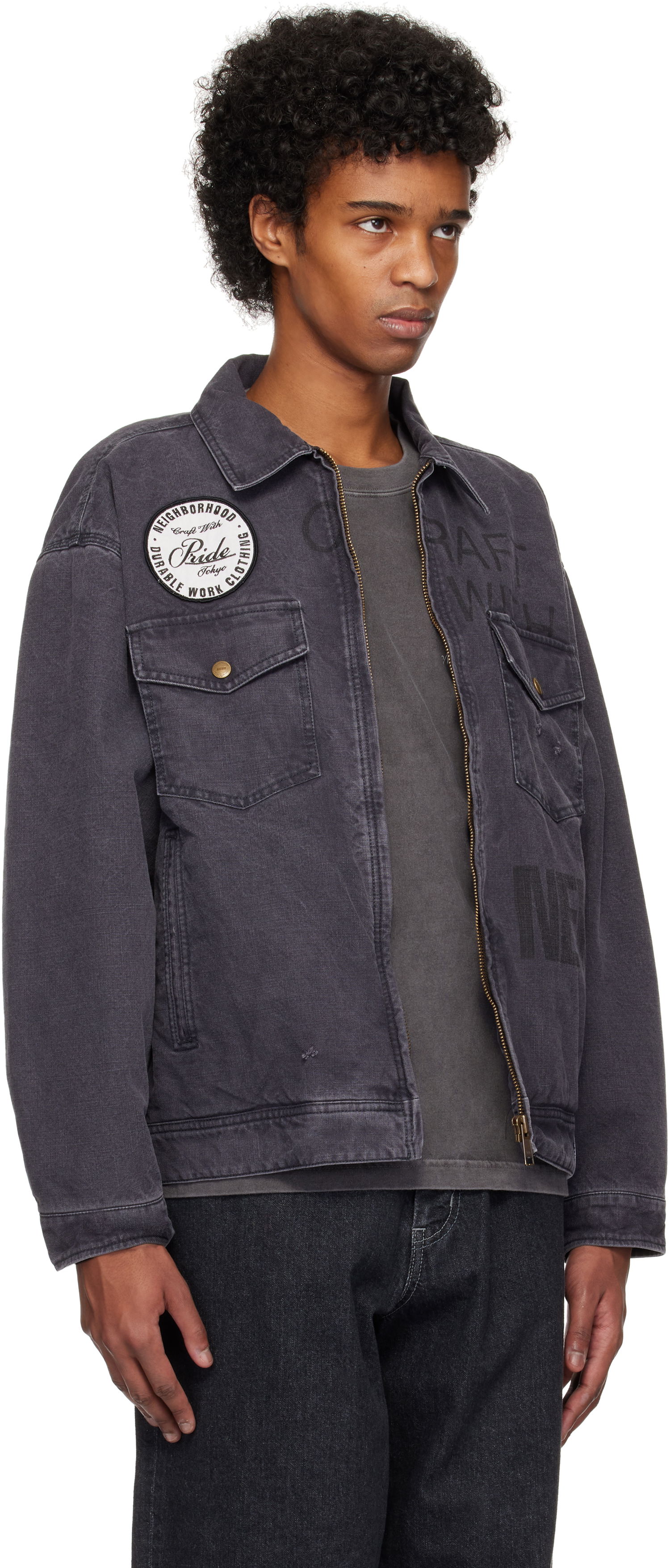 Jakke Neighborhood Neighborhood Duck Work Jacket Grå | 242UTNH-JKM02, 1