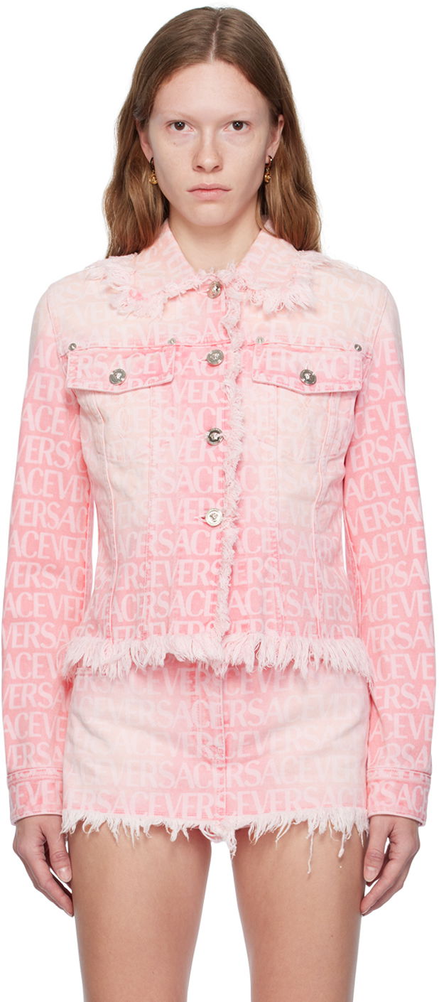 Jakke Versace Allover Denim Lyserød | 1010938_1A08193, 0