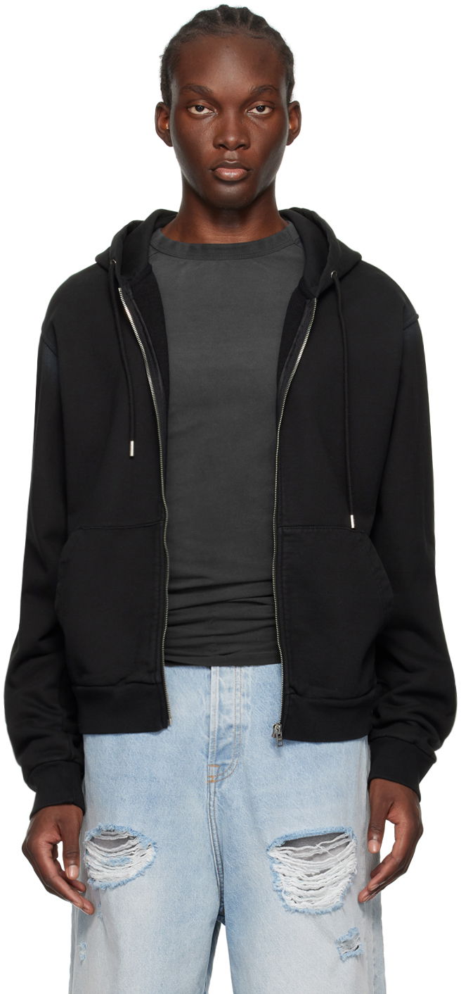 Sweatshirt We11done We11done Zip Hoodie Sort | WD-TJ2-24-812-U-BK