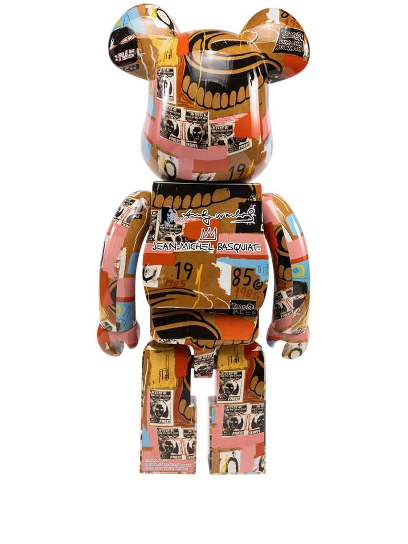 Collectible Medicom Toy Andy Warhol x Jean Michel Basquiat BE@RBRICK figure - Multicolour Beige | 453095659495818601334
