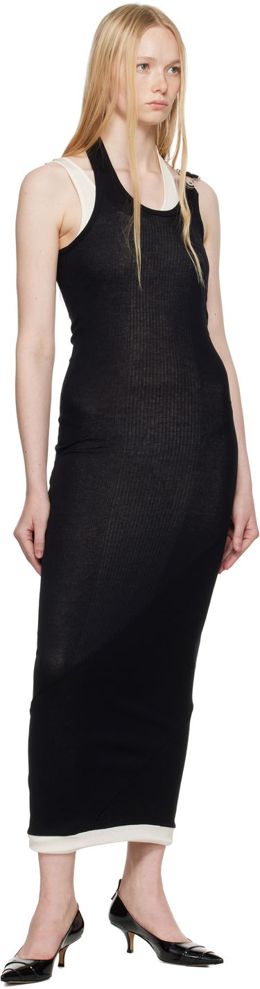 Kjole Jean Paul Gaultier Jean Paul Gaultier 'The Draped Double' Maxi Dress Sort | 25/34-F-RO384-J092-0003, 3