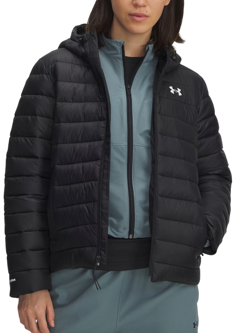Puffer jakke Under Armour Sportswear Insulate Hooded Jacket Sort | 6006353-001