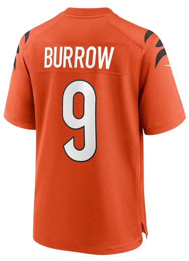 Jersey Nike NFL Alternate Game Jersey Cincinnati Bengals Joe Burrow 9 Orange | 67NM-CAGA-9AF-2KE, 2