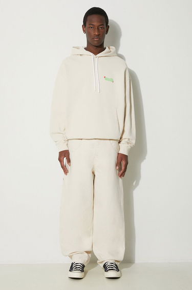 Sweatshirt Marcelo Burlon Solsticio Comfort Hoodie Print Beige | CMBB106S24FLE0060C50, 1
