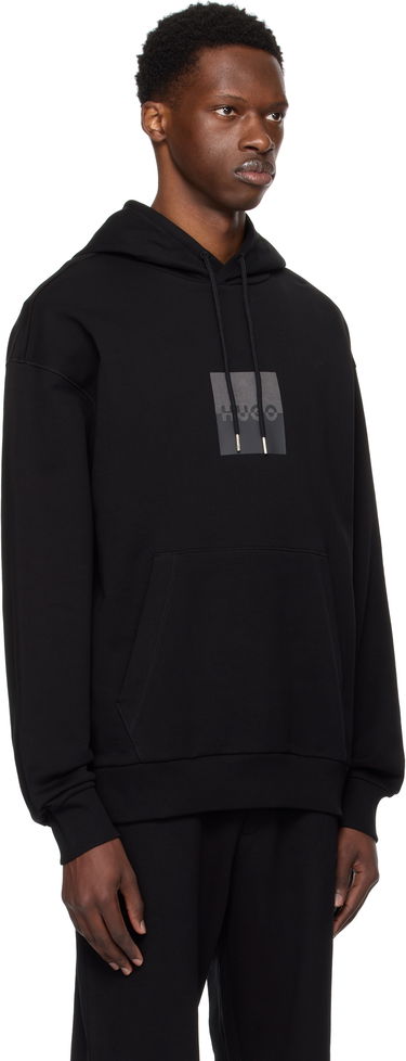 Sweatshirt BOSS HUGO Relaxed-Fit Cotton Terry Hoodie with Split Logo Beige | 50542787, 1