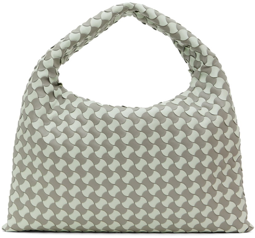 Skuldertaske Bottega Veneta Small Hop Bag Grøn | 777584 V3SA1