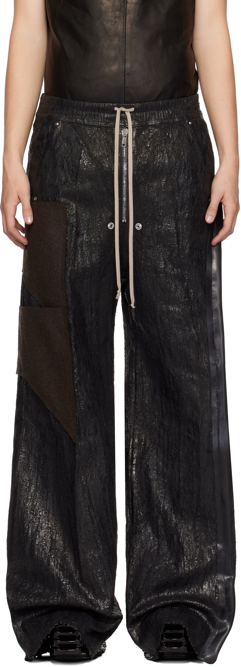 Jeans Rick Owens Wide Bela Jeans Sort | RR02D6307 BMTWTY