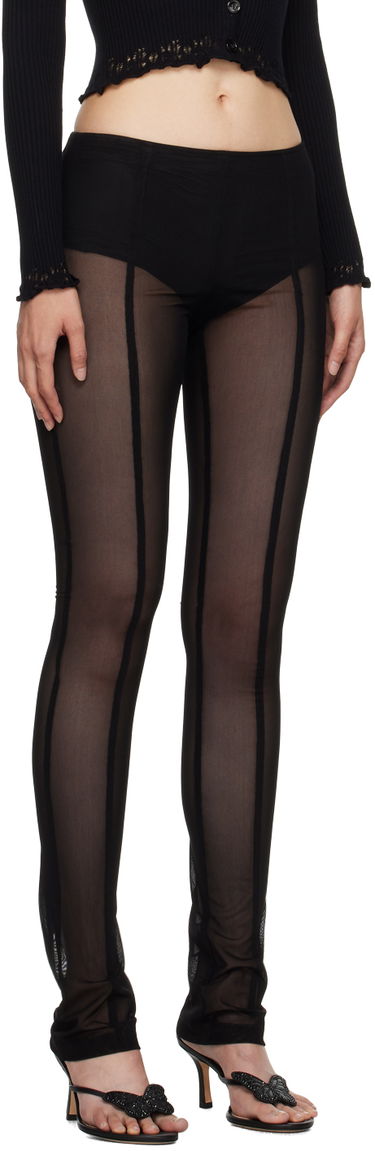 Leggings Blumarine Blumarine Sheer Panel Leggings Sort | A344P013A, 1