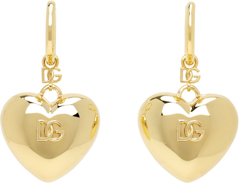 Øreringe Dolce & Gabbana Dolce&Gabbana Heart Drop Earrings Gul | WEQ8S1 W1111