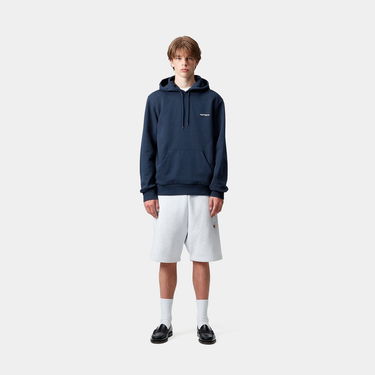 Sweatshirt Carhartt WIP Carhartt WIP Hooded Script Embroidery Sweatshirt Mørkeblå | I035392_25, 2