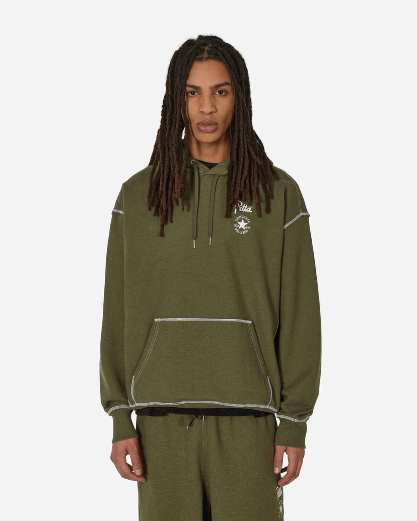 Sweatshirt Converse Patta Gold Standard Hoodie Utility Green Heather Grøn | 10026928-A01