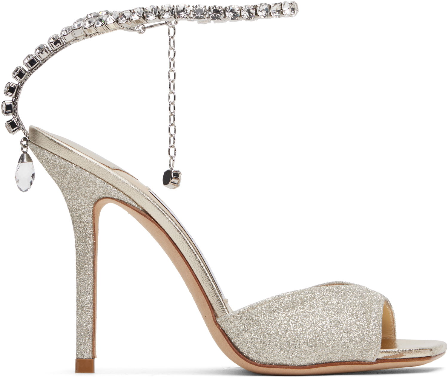 Skopleje Jimmy Choo Jimmy Choo Saeda 100 Heeled Sandals Metalisk | SAEDA SANDAL 100, 0
