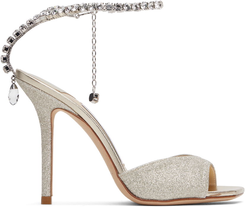 Skopleje Jimmy Choo Jimmy Choo Saeda 100 Heeled Sandals Metalisk | SAEDA SANDAL 100
