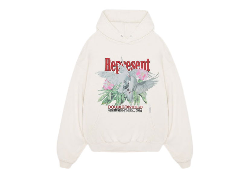 Sweatshirt Represent Clo Double Distilled Graphic Print Hoodie Hvid | M04284-72