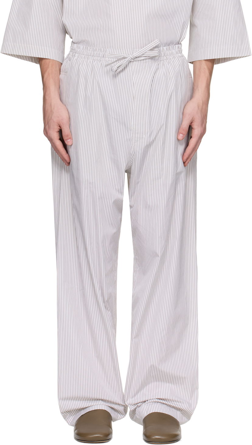 Pyjamas LEMAIRE Lemaire Striped Pyjama Trousers Hvid | PA1211 LF1409