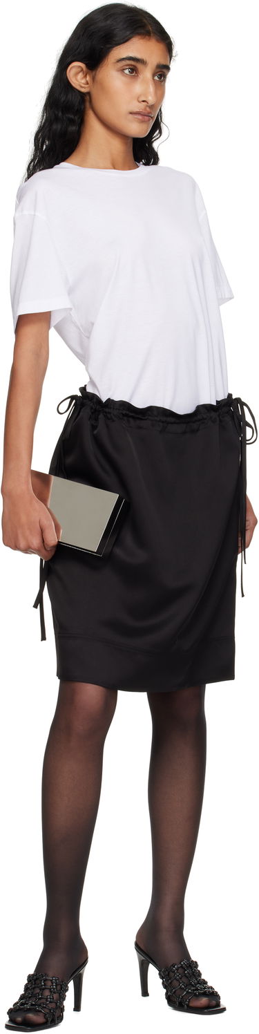 Nederdel TOTEME TOTEME Drawstring Satin Miniskirt Sort | 253-WRB0281-FB0382, 3