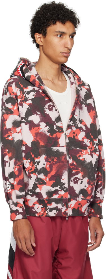 Sweatshirt BAPE A Bathing Ape Map Camo Shark Full Zip Hoodie Flerfarvet | 001ZPL301001M, 1