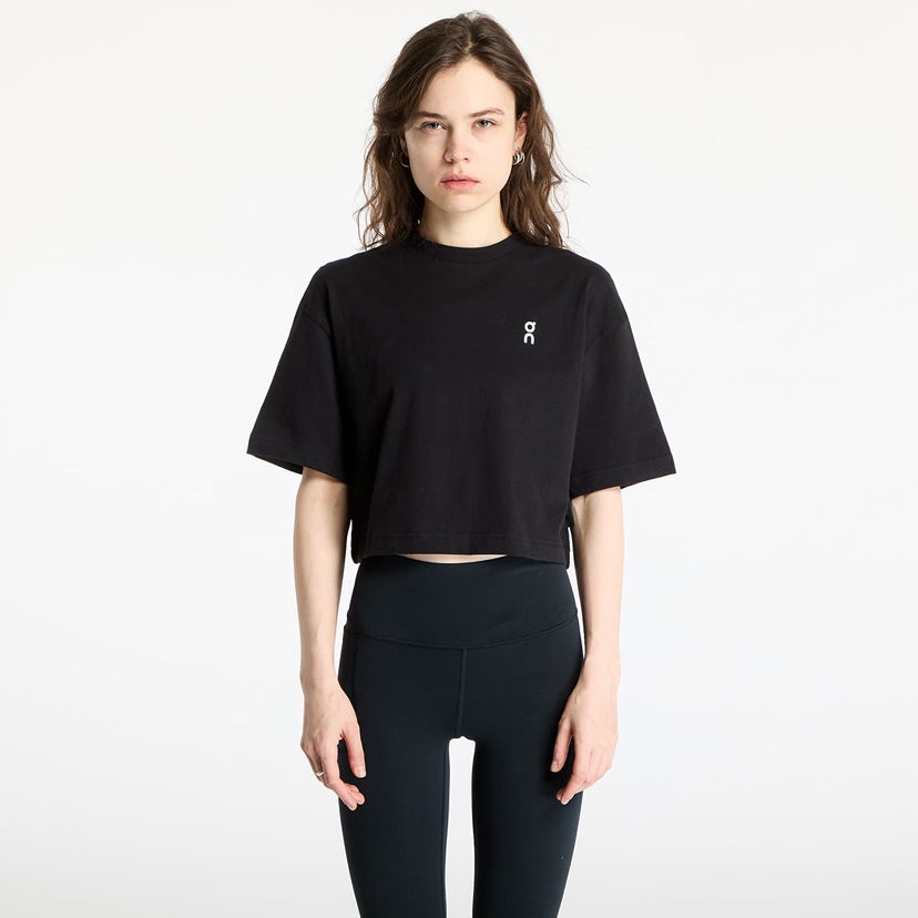 Crop top On Running Club Boxy-T T-Shirt Sort | 1WF11120553 W