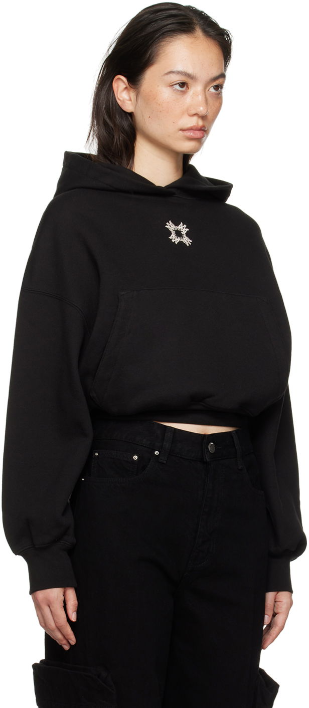 Sweatshirt AMIRI Amiri MA Quad Cropped Hoodie Sort | AWJYHD1015, 1