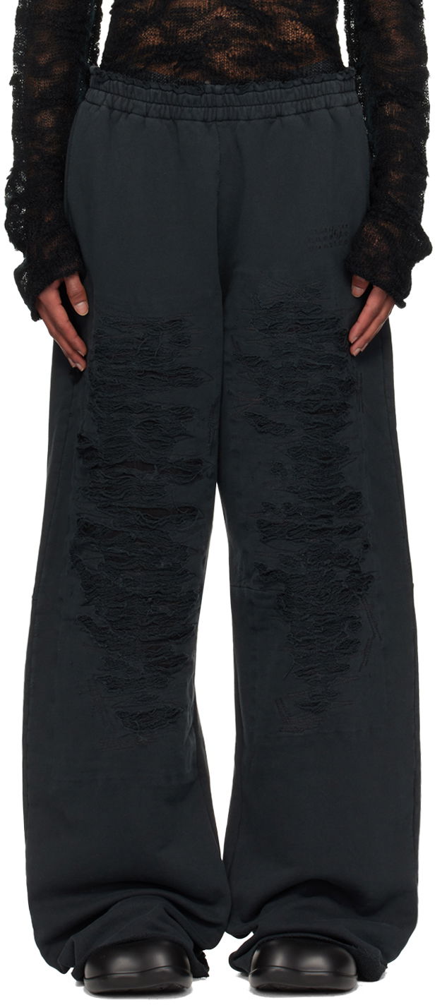 Joggingbukser Maison Margiela Distressed Sweatpants Sort | SH2KA0021 M25004