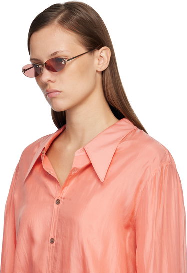 Solbriller FENDI 'Fendi First' Crystal Oval Rimless Sunglasses Lyserød | FE4075USW5428Z 192337234699, 3
