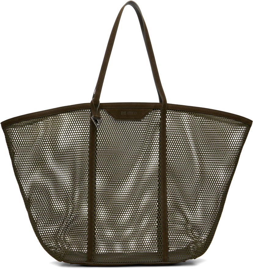 Mulepose The Attico The Attico Via del Mare Mesh Tote Grøn | SPEWAH53 E102