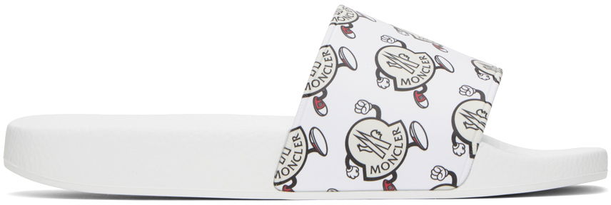 Sneakers og sko Moncler Basile Slides "White" Hvid | I109A4C00040M3127, 0