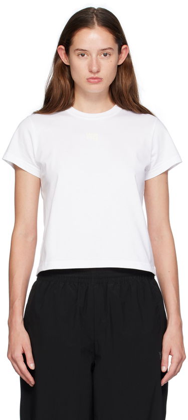 T-shirt Alexander Wang Puff Logo Shrunken T-Shirt Hvid | 4CC3241521, 0