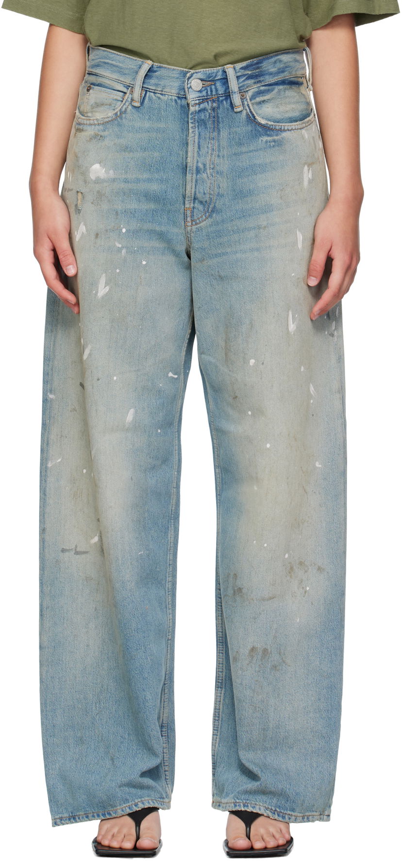 Jeans Acne Studios Acne Studios 1981 U Paint Splatter Jeans Blå | C00096-
