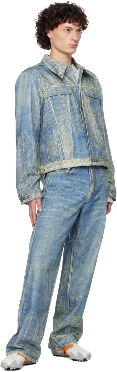 Jakke Camper Camperlab Paint Print Denim Jacket Blå | AU00021-002, 3