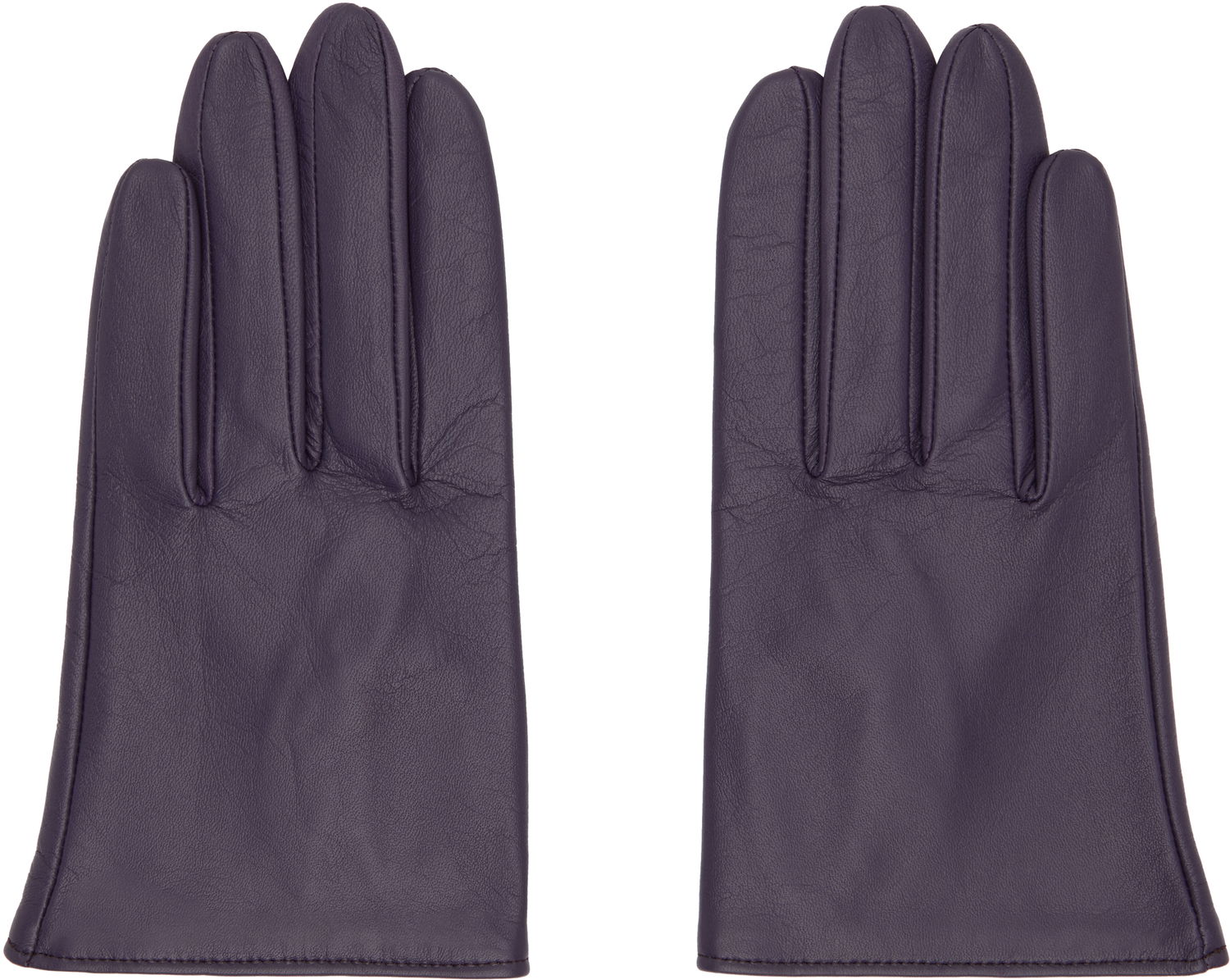 Handsker Yohji Yamamoto YOHJI YAMAMOTO Short Leather Gloves Lilla | FL-W01-771, 0