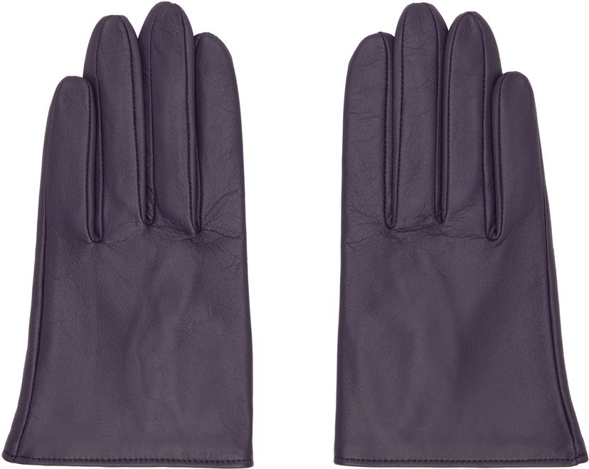 Handsker Yohji Yamamoto YOHJI YAMAMOTO Short Leather Gloves Lilla | FL-W01-771