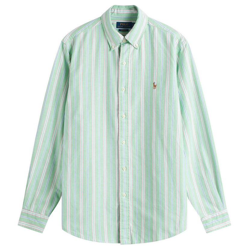 Skjorte Polo by Ralph Lauren Ralph Lauren Custom Fit Oxford Shirt, Size Large Grøn | 710928918003
