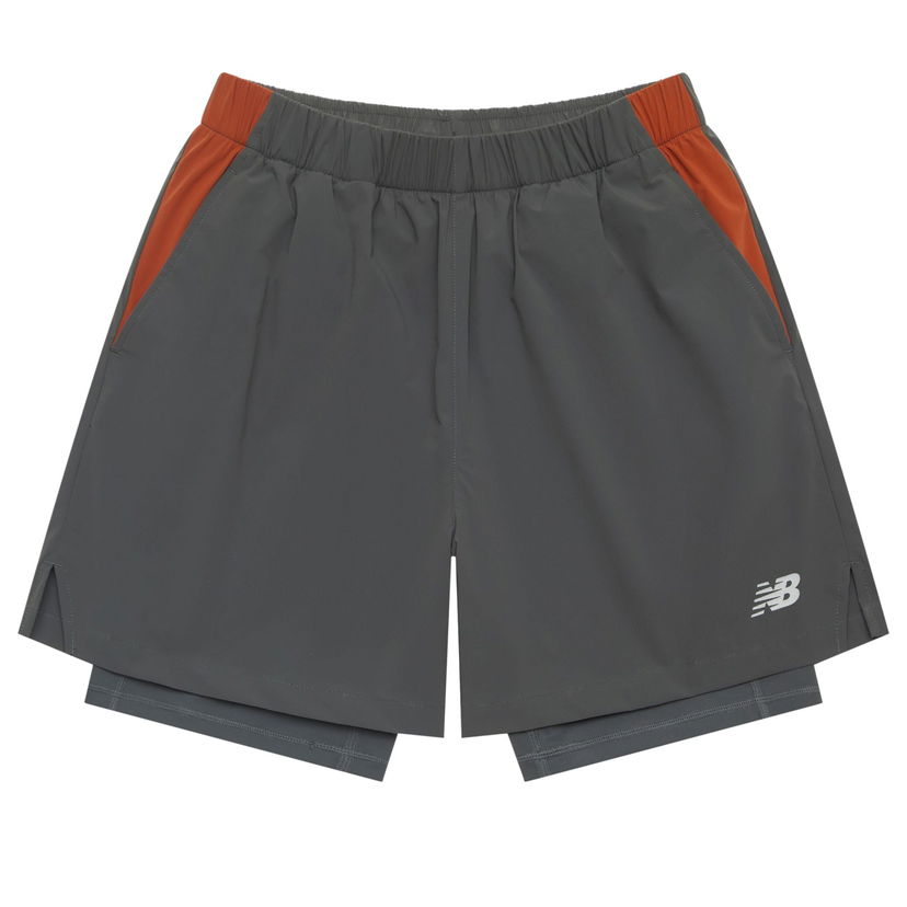Shorts New Balance 2 In 1 Logo Shorts Grå | NVE25121-CHL