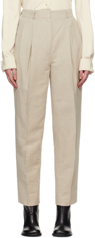 Bukser TOTEME Double-Pleated Trousers Beige | 243-WRB847-FB0196, 0