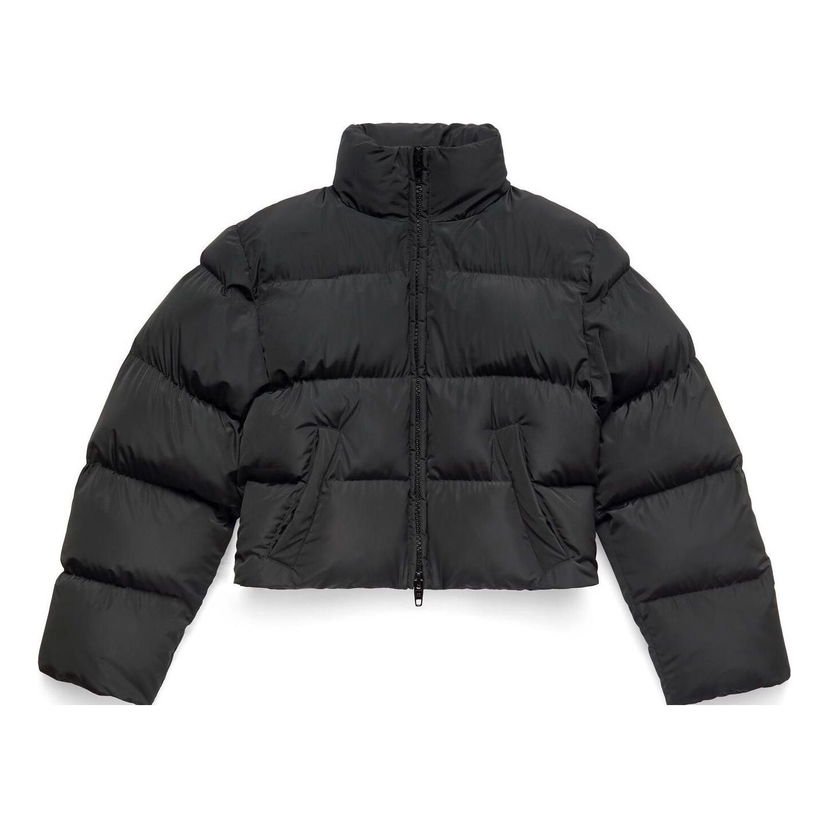 Puffer jakke Balenciaga Shrunk Puffer Jacket Sort | 751101TYD361000