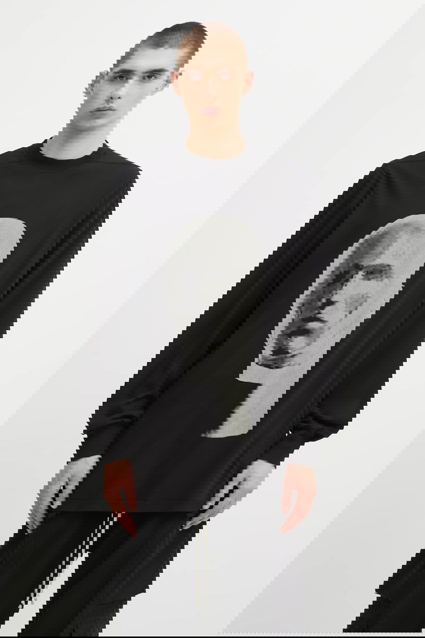 T-shirt Rick Owens Rick Owens DRKSHDW Jumbo Long Sleeve T-Shirt with Print Sort | DU02E7261.RNEP1, 0