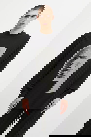 T-shirt Rick Owens Rick Owens DRKSHDW Jumbo Long Sleeve T-Shirt with Print Sort | DU02E7261.RNEP1, 0