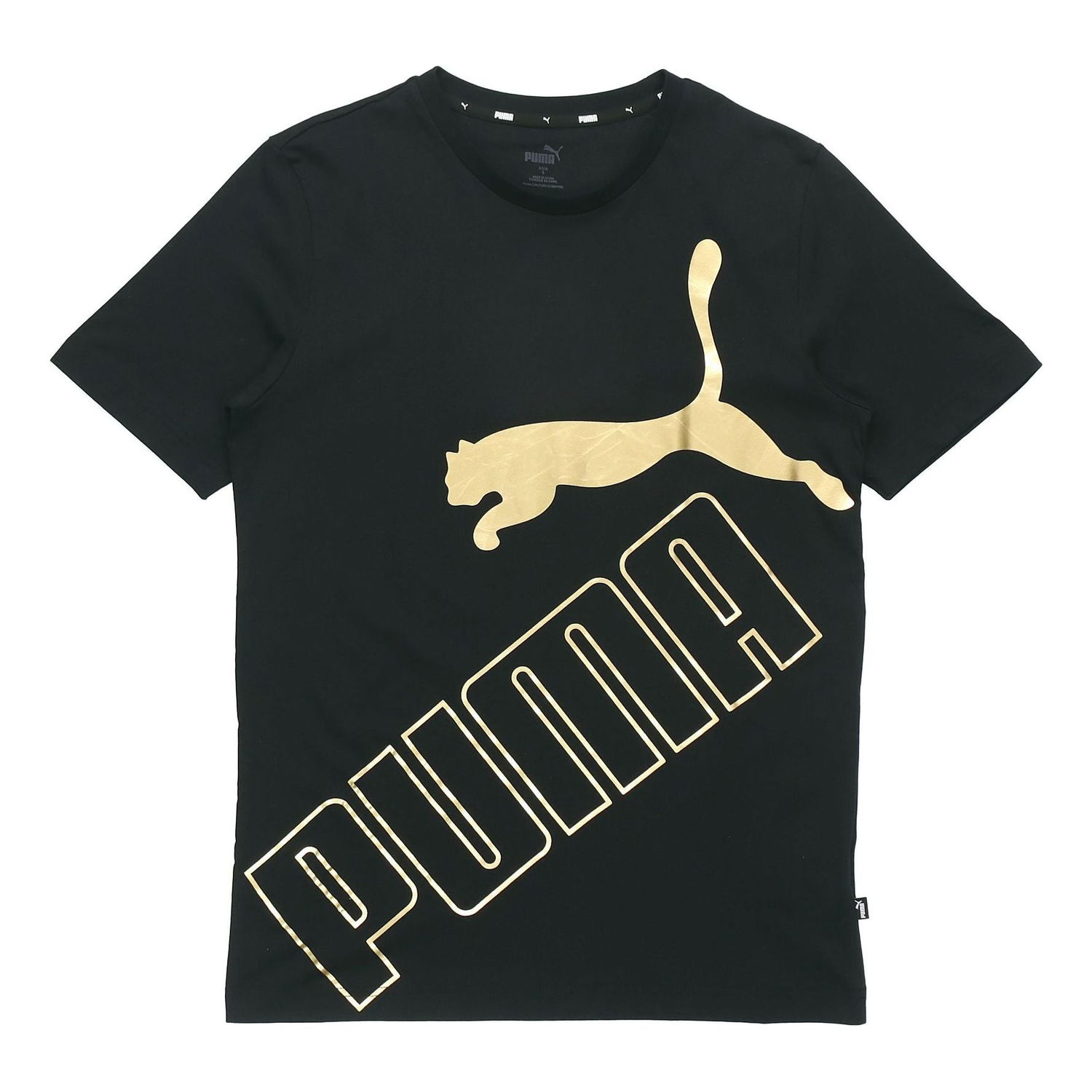 T-shirt Puma Big Logo Printed Short Sleeve T-Shirt Sort | 586464-60, 0