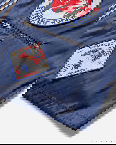 Bomberjakke Champion 60’s Souvenir Patchwork Campus Jacket Blå | 221136 BS570, 3
