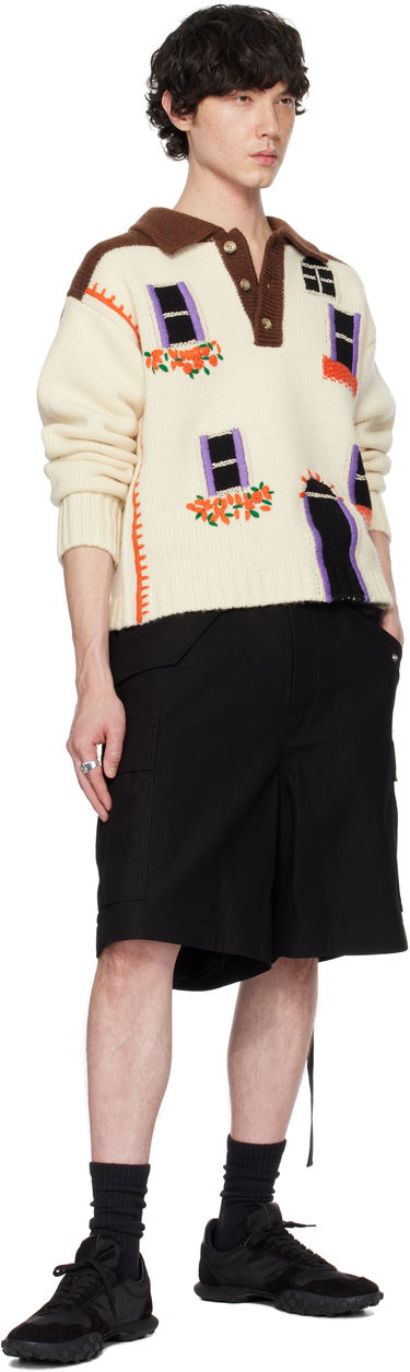 Sweater JW Anderson JW Anderson House Intarsia Polo Sweater Flerfarvet | KW1347-YN0413, 3