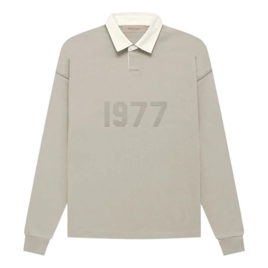 Polo skjorte Fear of God Fear of God Essentials 1977 Henley Rugby Polo Beige | FOG-FW22-097, 0