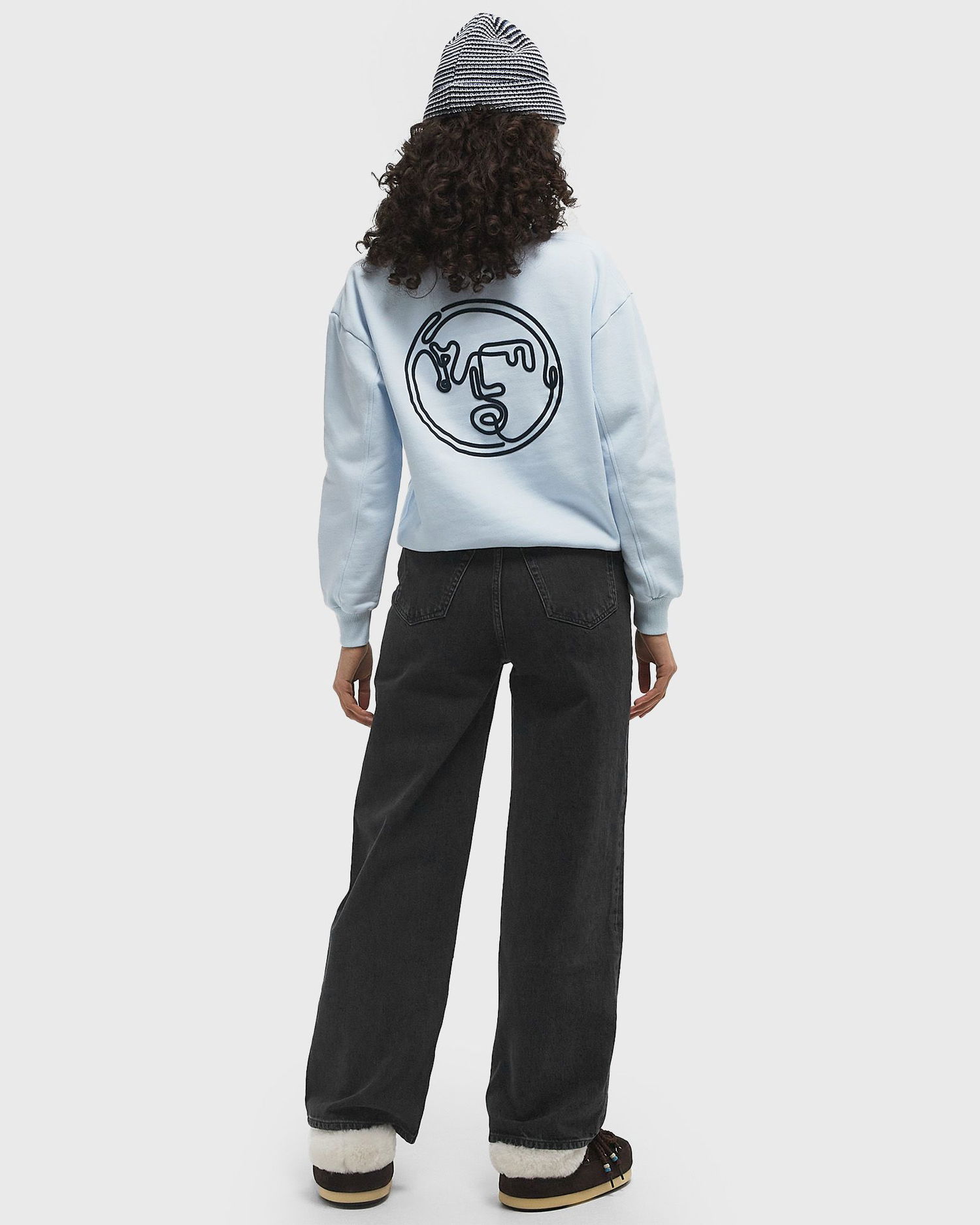 Sweatshirt ØLÅF OLAF Nostalgia Face Crewneck Sweatshirt, Size L Blå | W190202, 1